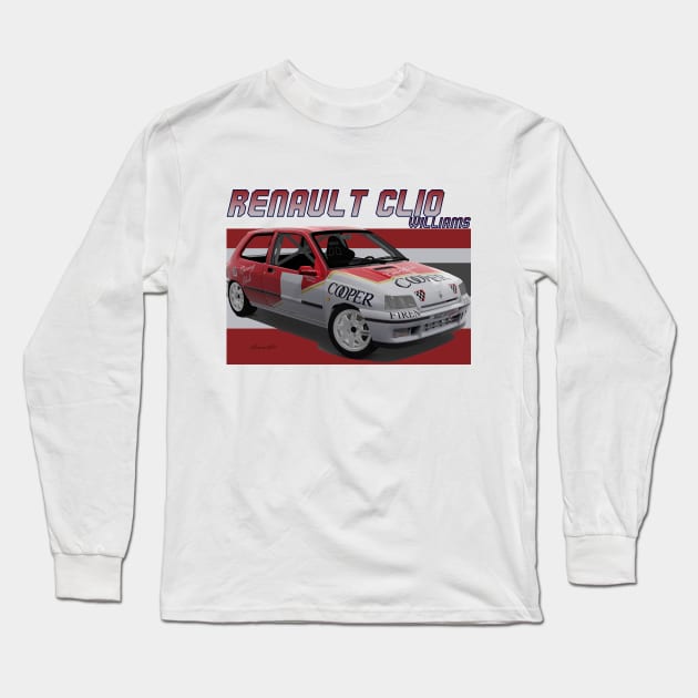 Renault Clio Williams Long Sleeve T-Shirt by PjesusArt